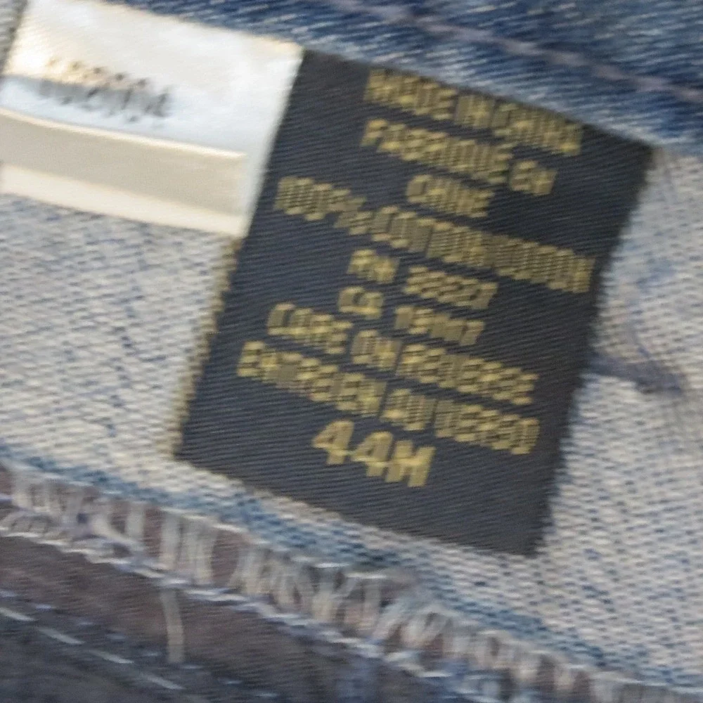 Vintage Marithe Francois Girbaud Jeans Mens 44 Blue Red Strap Shuttle Baggy